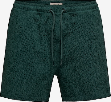 Only & Sons Badeshorts 'ONSTed' in Grün: Vorderseite