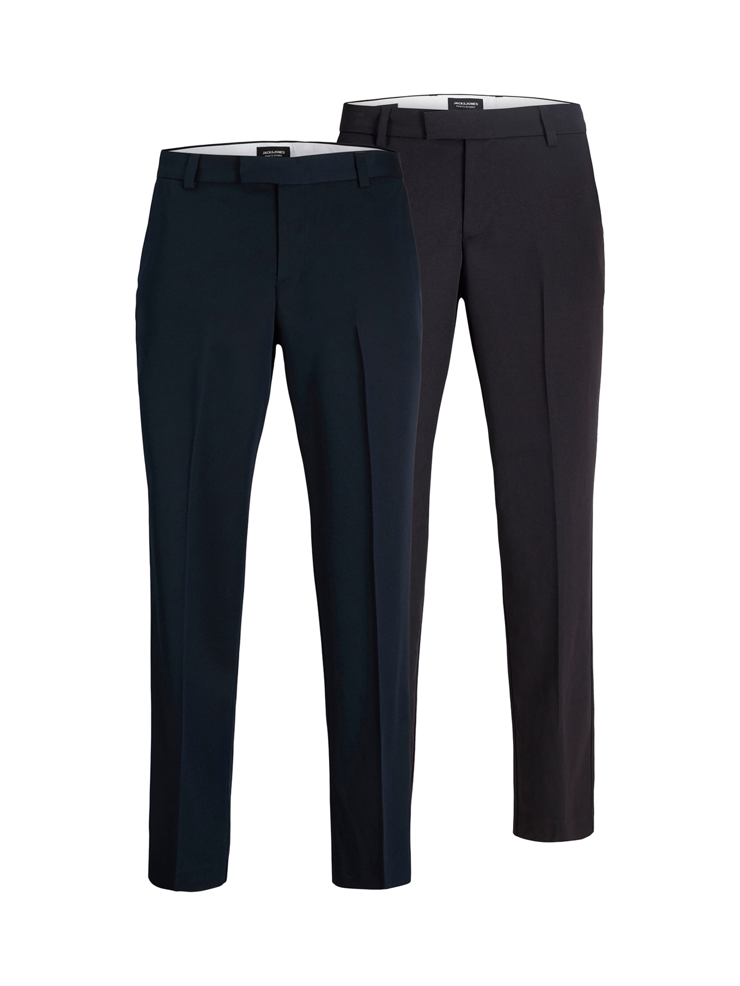 JACK & JONES Regular Pantalon 'JPSTBILL' in Zwart: voorkant
