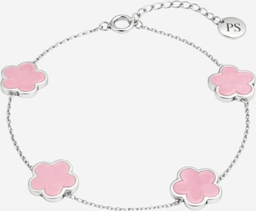 Braccialetto 'Clover Rosa' di Pure Schmuck in argento: frontale