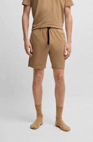 BOSS Regular Pants in Beige: front