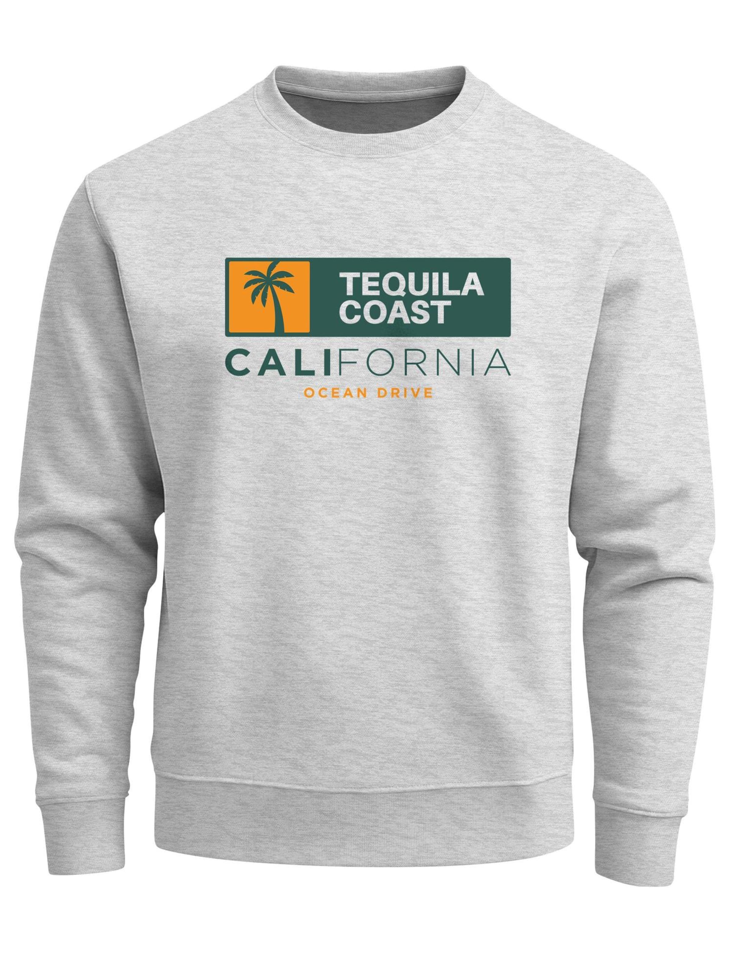 Neverless Sweatshirt 'California' in Grey: front