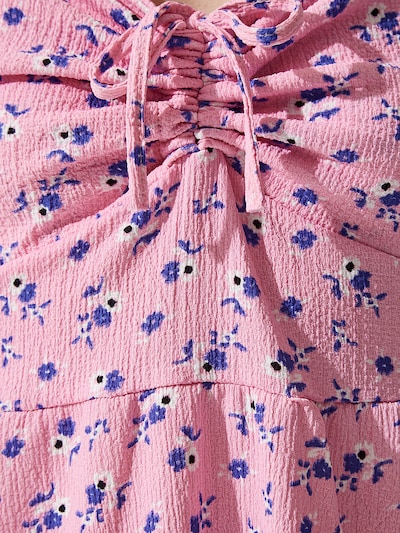 Happiness İstanbul Vestido de verano en azul / rosa claro / blanco, Vista del producto