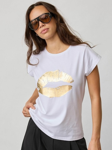 co'couture - Top ' KissCC ' en oro: frente