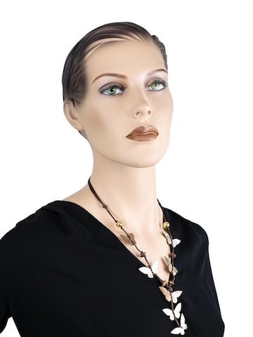 COLLEZIONE ALESSANDRO Necklace 'Butterfly' in Brown