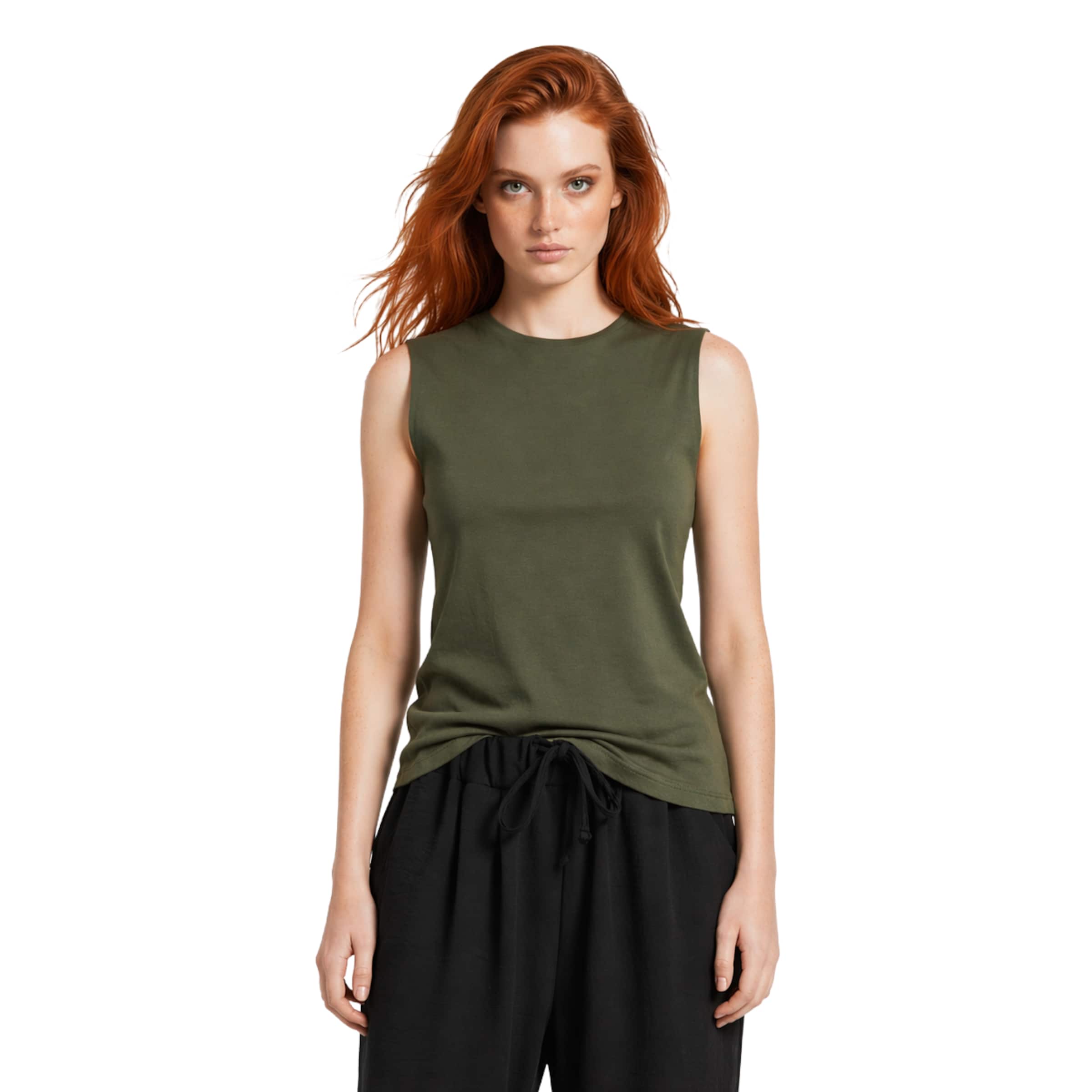 Alexa Dash Top in Groen: voorkant
