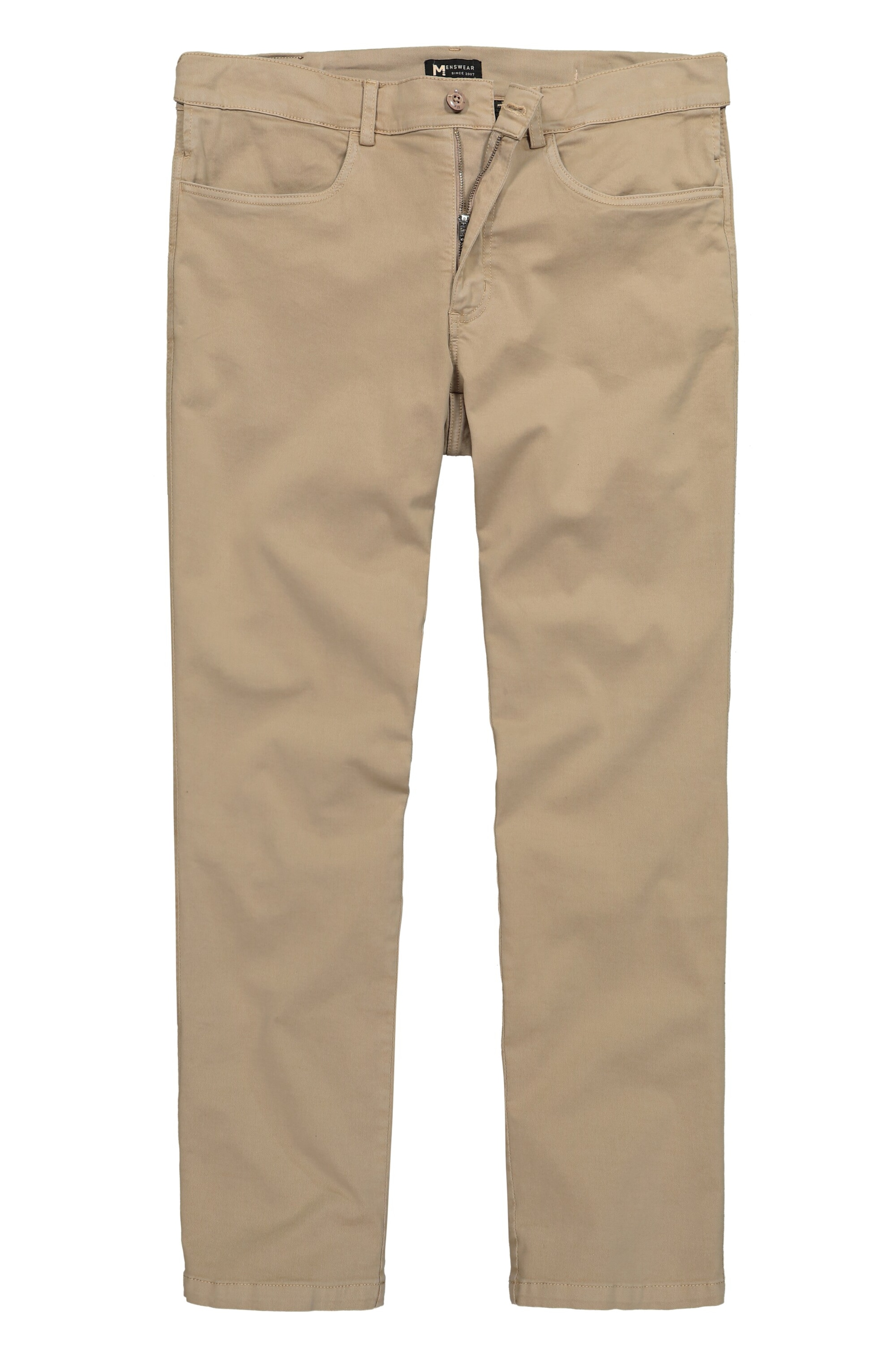 Men Plus Pants in Beige: front