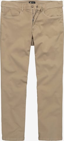 Men Plus Trousers in Beige: front