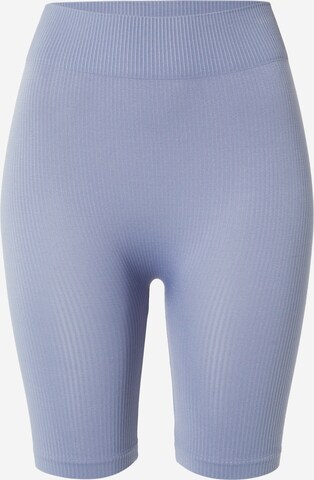 Nasty Gal Petite Skinny Leggings in Blue: front