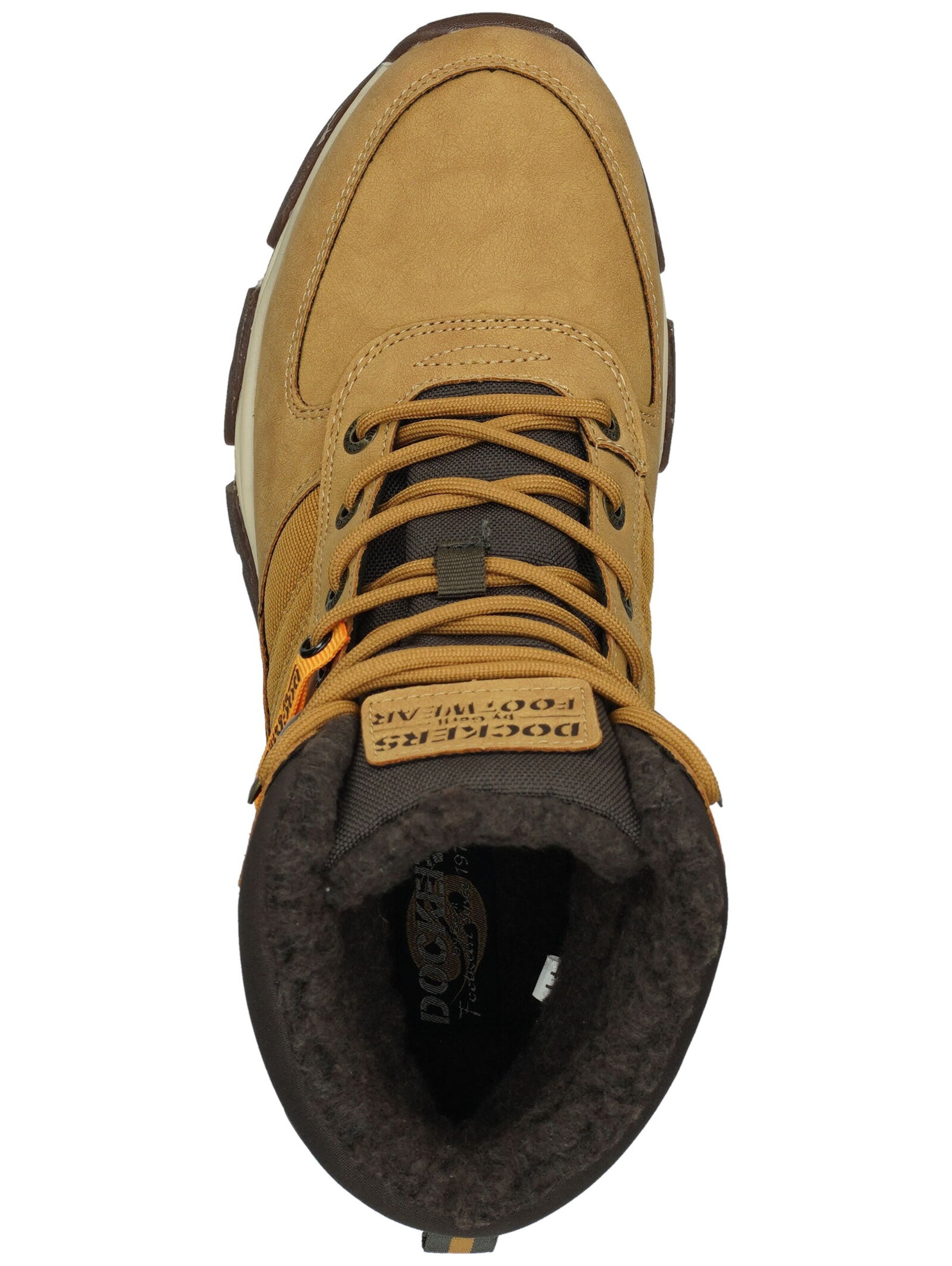 Dockers by Gerli Lace-Up Boots in Yellow