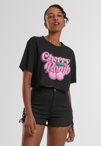 T-shirt oversize 'Cherry Bomb' Miss Tee en noir