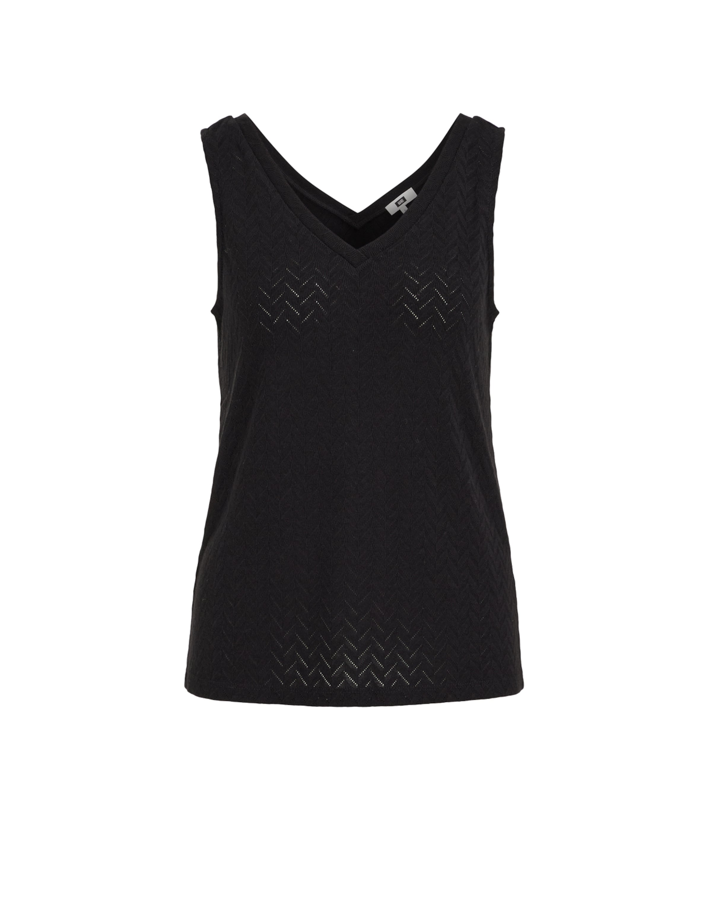 WE Fashion - Top en negro: frente