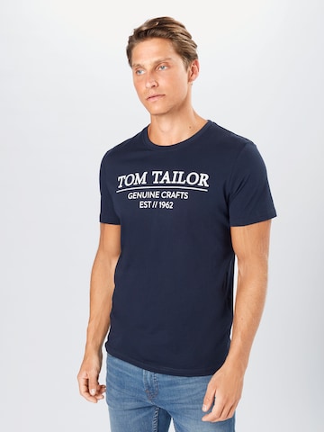 TOM TAILOR Regularny krój Koszulka w kolorze niebieski: przód
