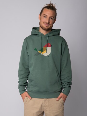 Sweat-shirt ' Vogel ' Watapparel en vert : devant