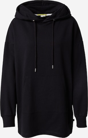 Sweat-shirt QS en noir : devant