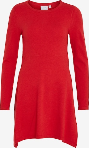VILA Gebreide jurk in Rood: voorkant