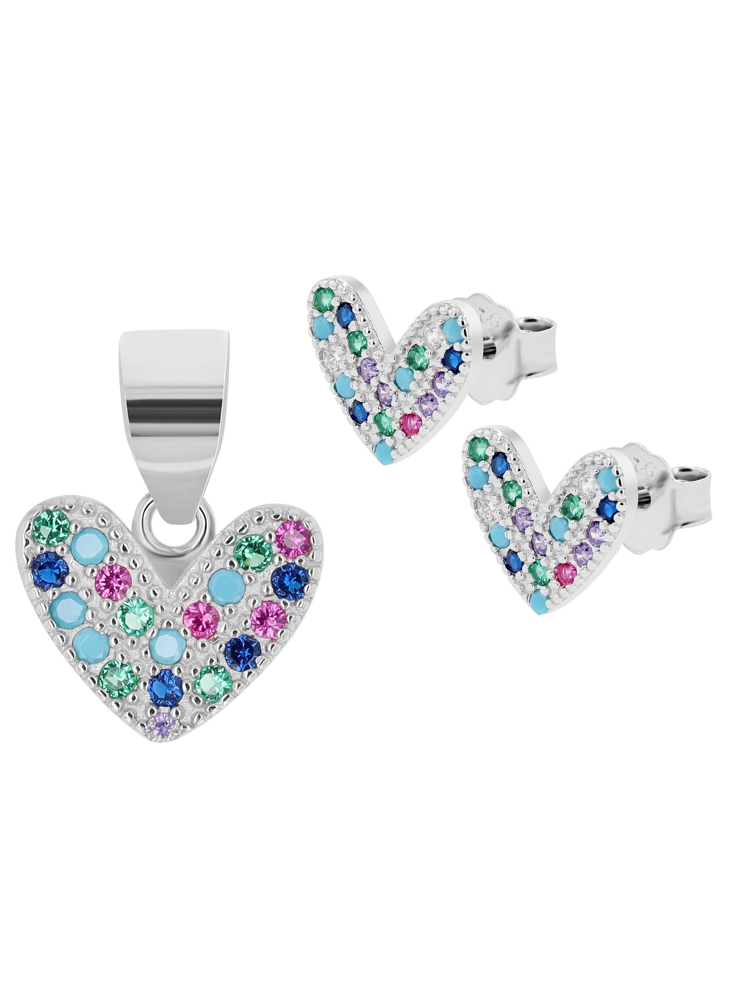 Akzent Schmuckset 'Edelstahl silber'‌‌‌‌‌ in Silber: Vorderseite