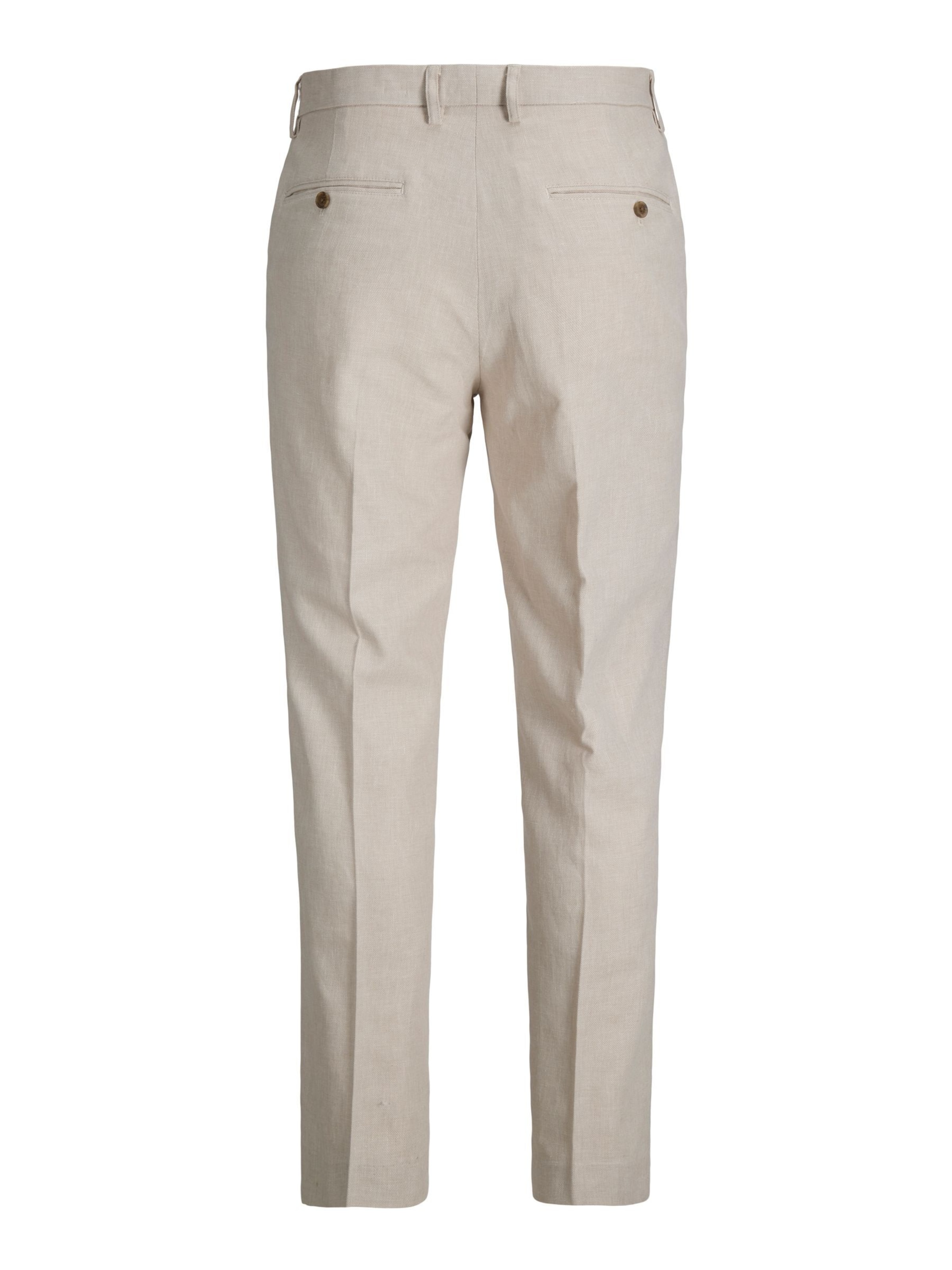 JACK & JONES regular Bukser med lægfolder i beige