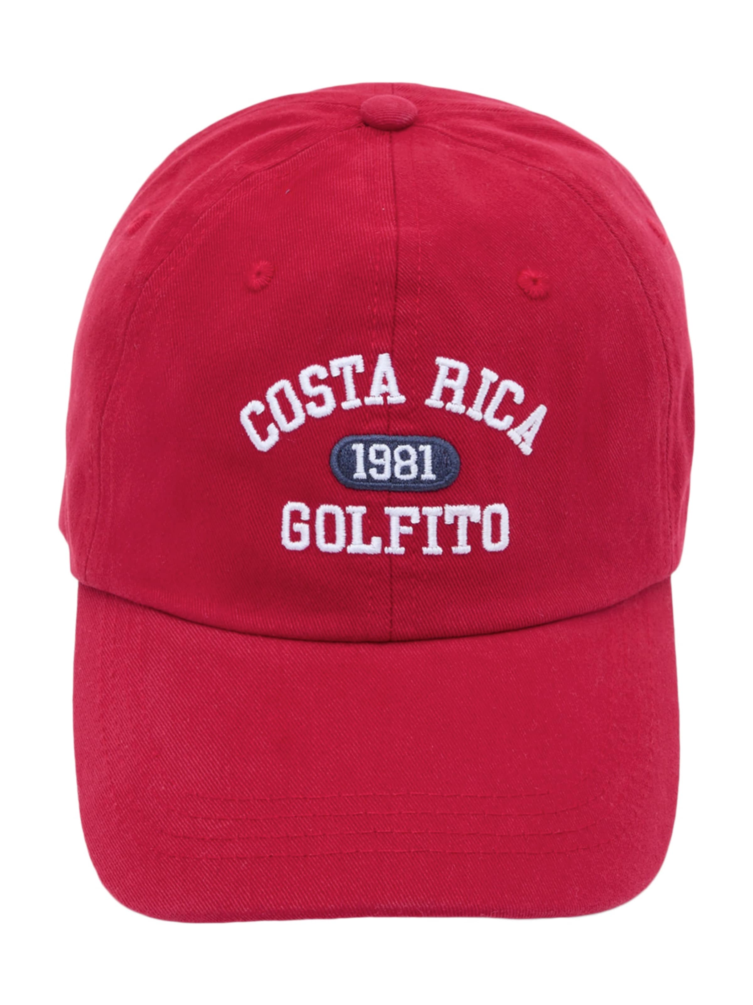 Pull&Bear Casquette 'COSTA RICA' en rouge / blanc, Vue avec produit