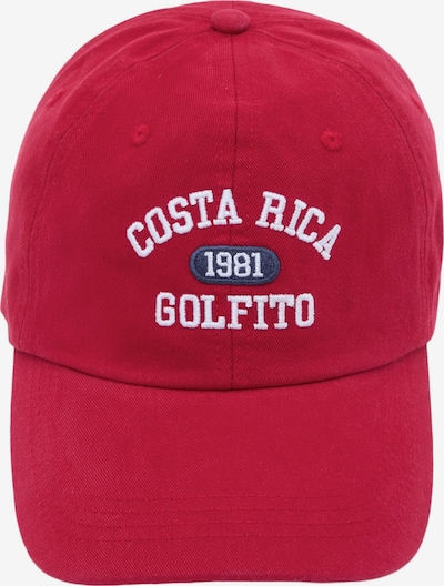 Pull&Bear Lippalakki 'COSTA RICA' värissä punainen / valkoinen, Tuotenäkymä