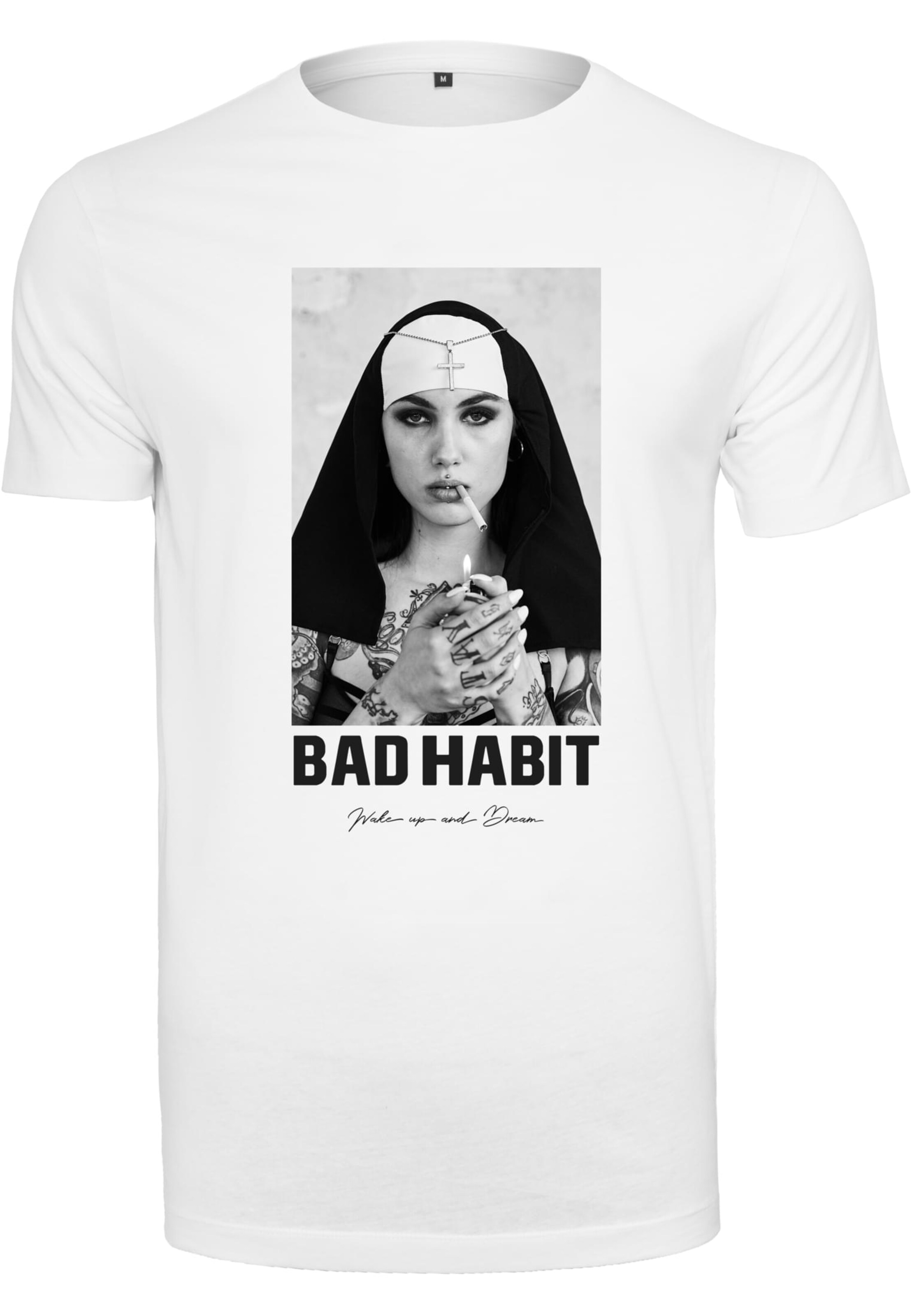 MT Men Shirt 'Bad Habit' in Wit: voorkant