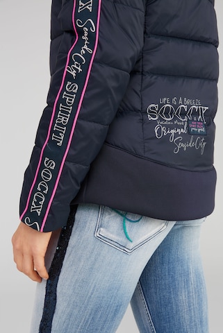 Soccx - Chaqueta de invierno en azul