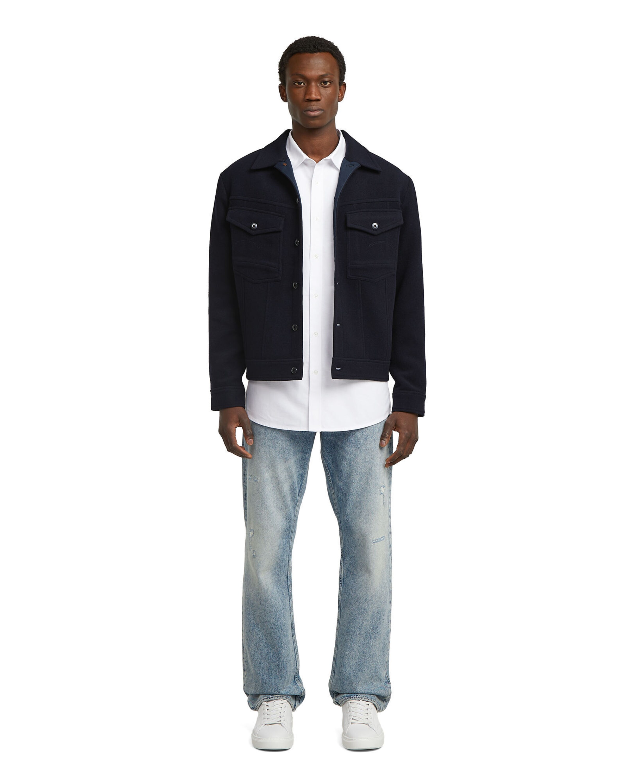 Veste mi-saison 'Wool Trucker' G-STAR en bleu