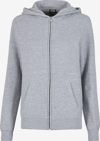Urban Classics Sweat jacket 'Essential' in Grey: front