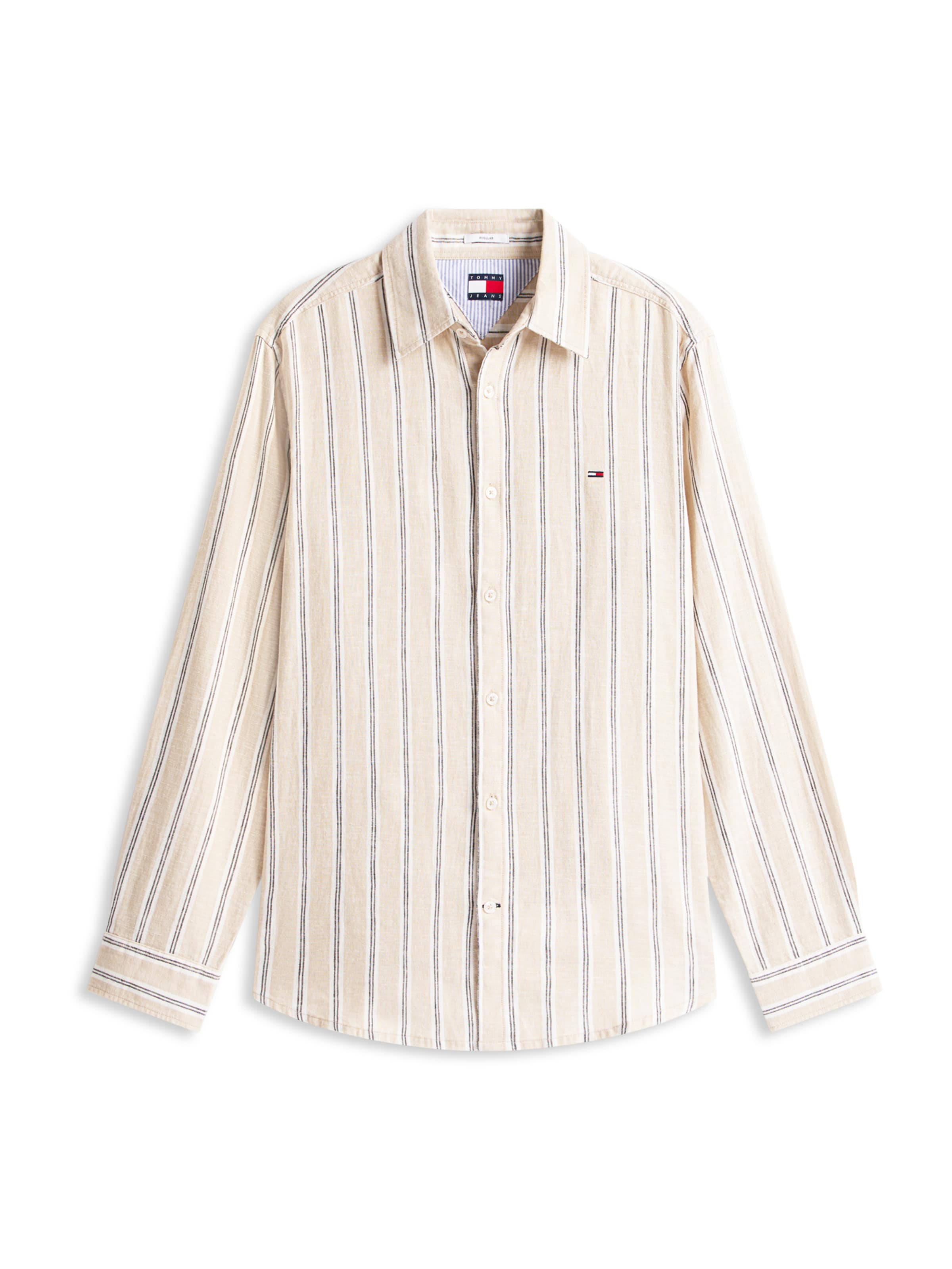 Tommy Jeans Regular fit Риза в бежово: отпред