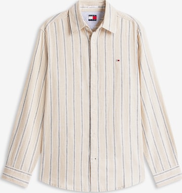 Tommy JeansRegular Fit Košulja - bež boja: prednji dio