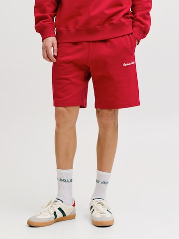 JACK & JONES Regularen Hlače 'JPSTKARL NORREBRO' | rdeča barva: sprednja stran