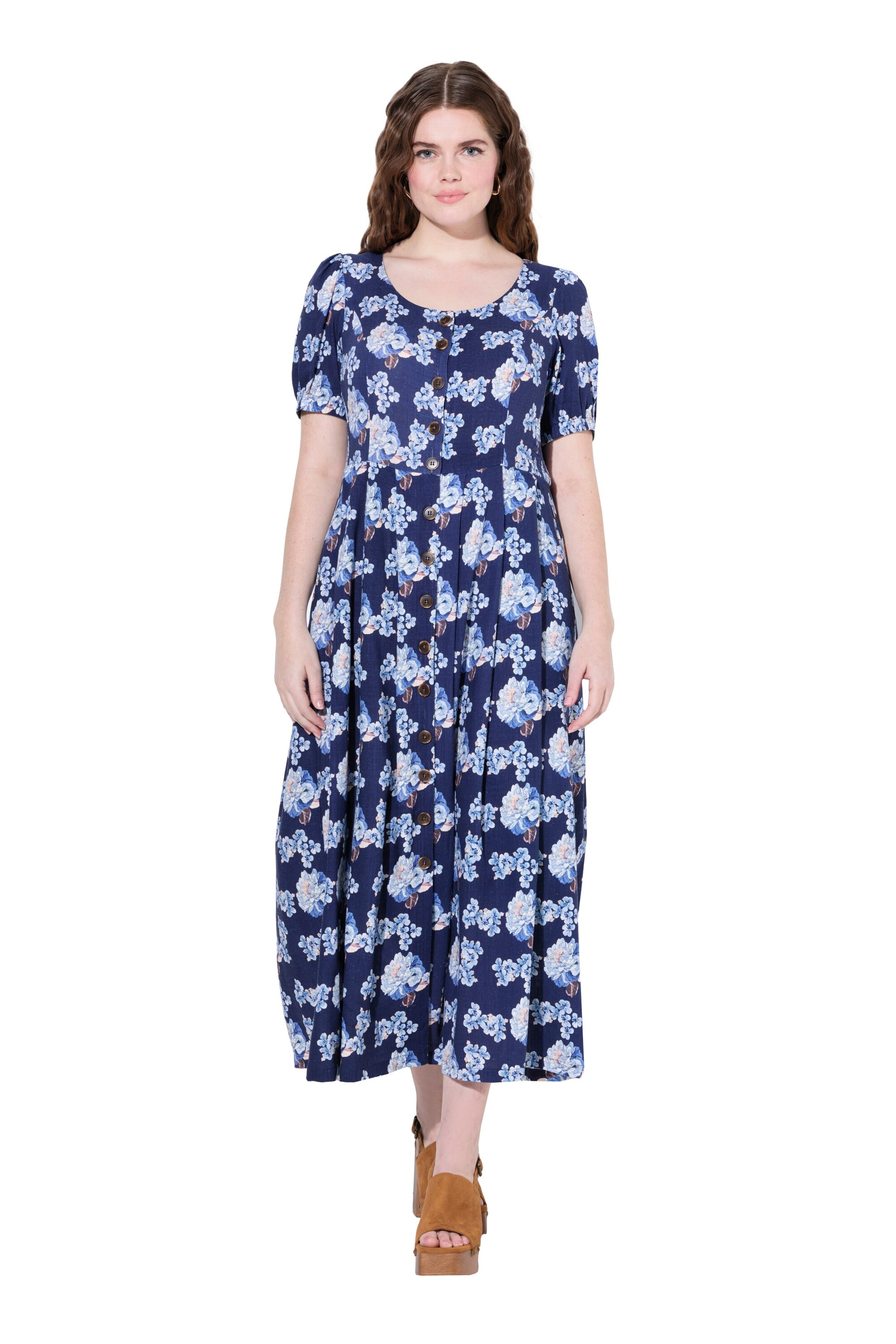 Ulla Popken Blousejurk in Blauw: voorkant