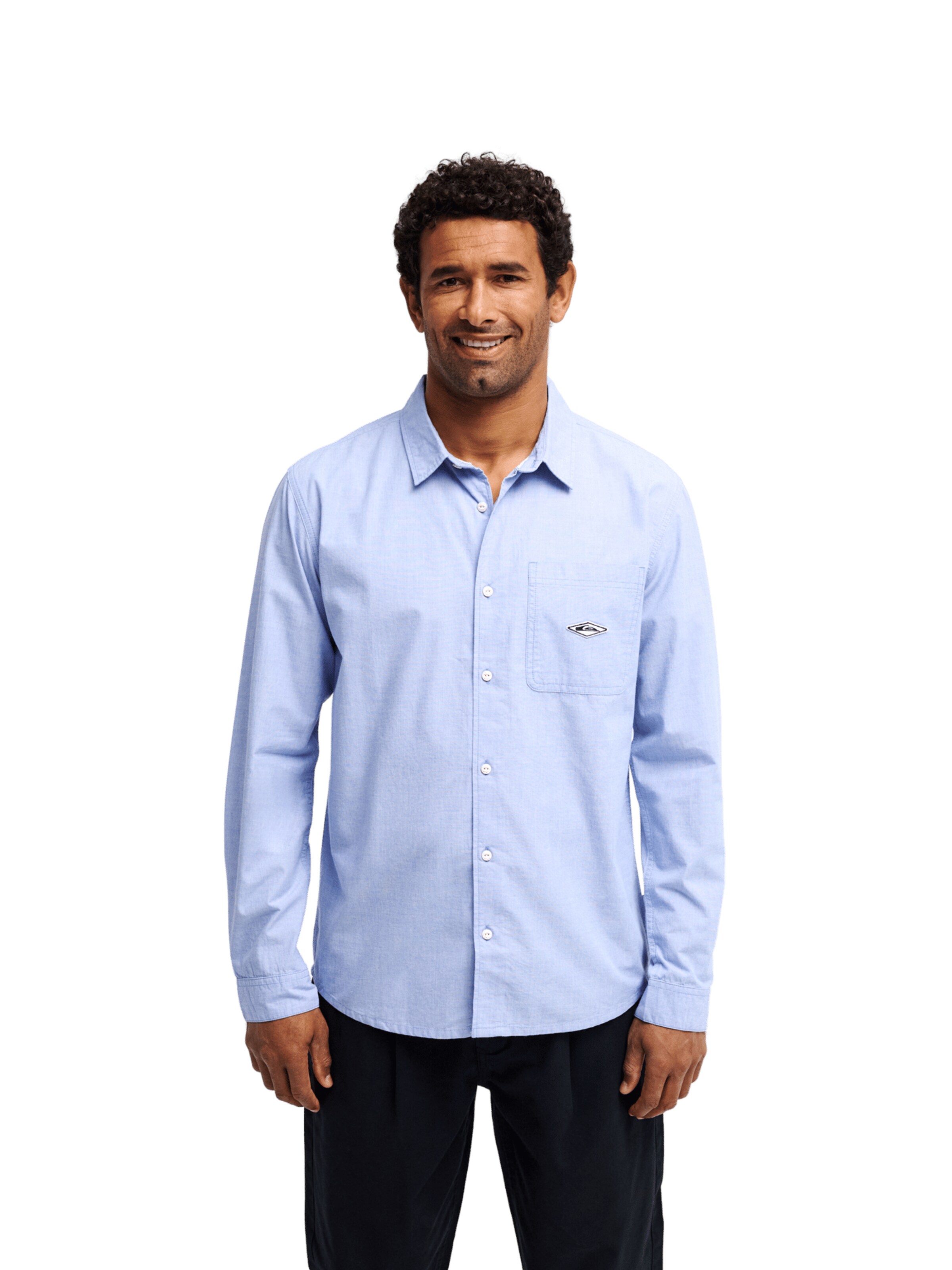 QUIKSILVER Regular Fit Hemd 'Diamond' in Blau: Vorderseite