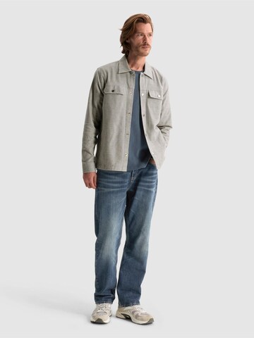 CAST IRON Regular fit Skjorta 'Overshirt with flap pockets and press button closure' i grå