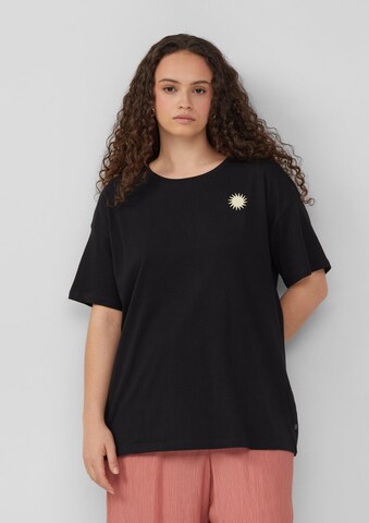 QS T-Shirt in Schwarz