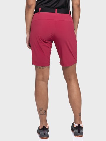 Regular Pantalon outdoor ' Hiking Shorts Style Blaustein WMS ' Schöffel en rouge