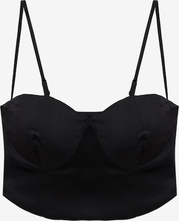 No Matter What Bustier Top in Zwart: voorkant