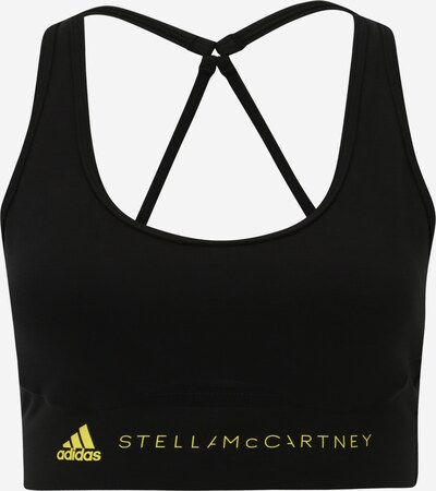 ADIDAS BY STELLA MCCARTNEY Sporta krūšturis 'Truestrength Medium-Support', krāsa - dzeltens / melns, Preces skats