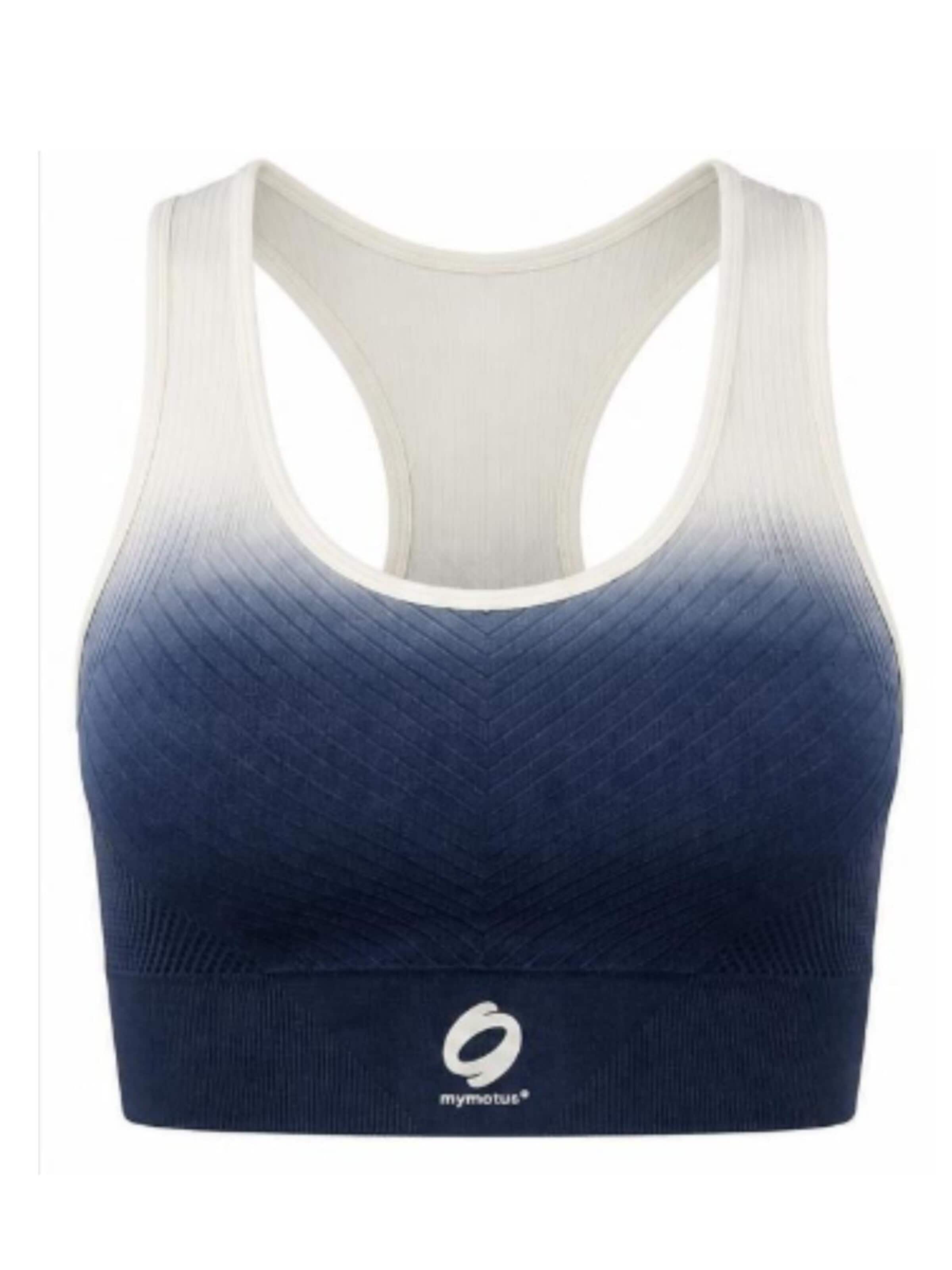 mymotus Vysoká podpora Sportovní podprsenka 'mymotus® seamless, high performance bra, dip dye , FB134' – modrá