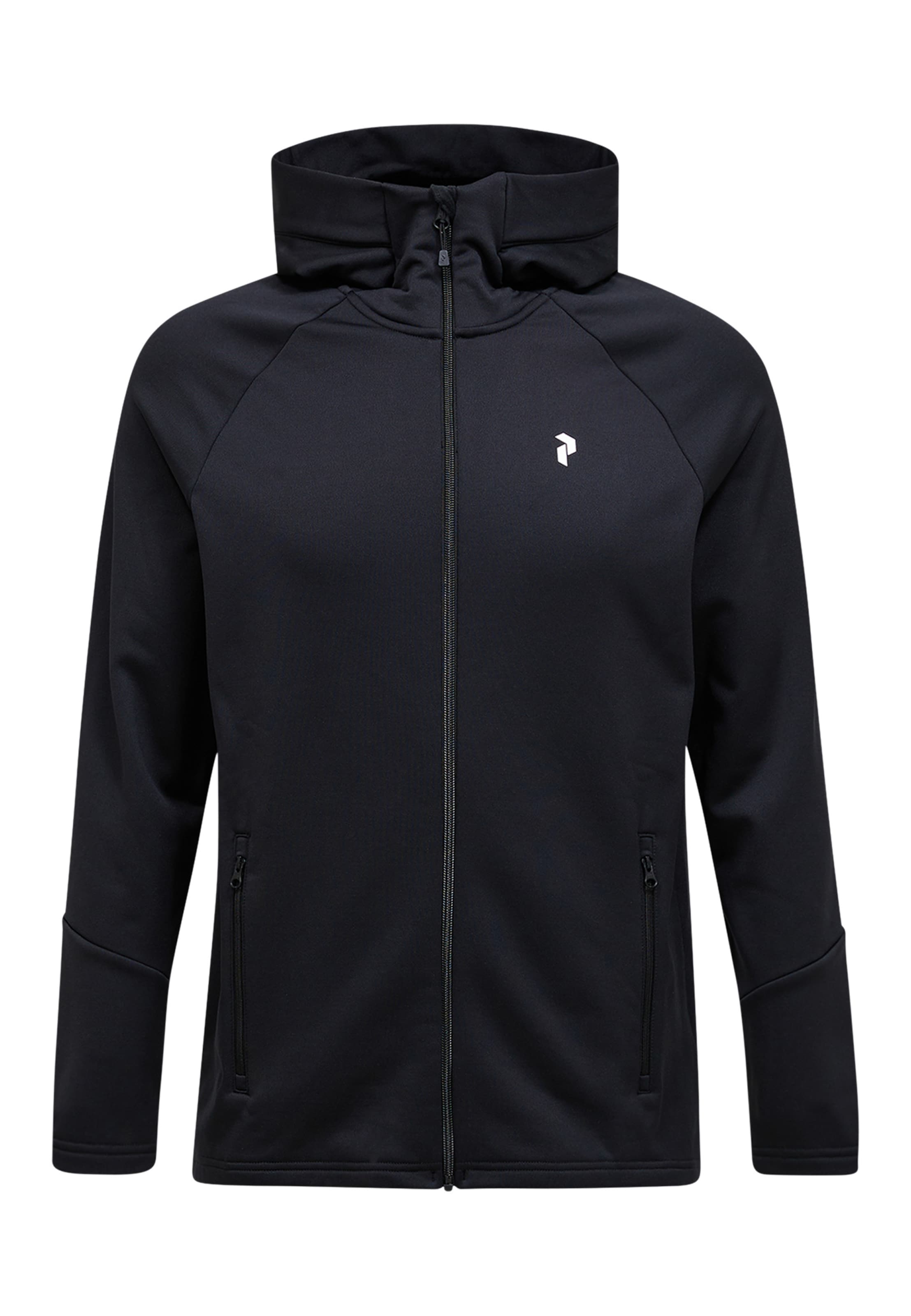 Veste en polaire PEAK PERFORMANCE en noir : devant