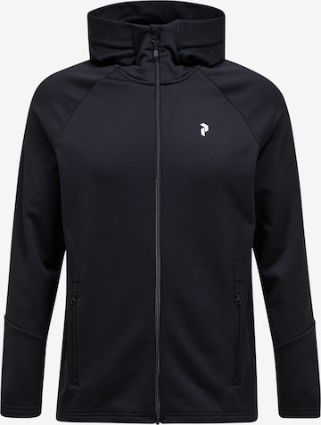 Veste en polaire PEAK PERFORMANCE en noir : devant
