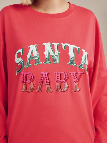 Next - Camiseta 'Christmas Santa Baby' en rojo