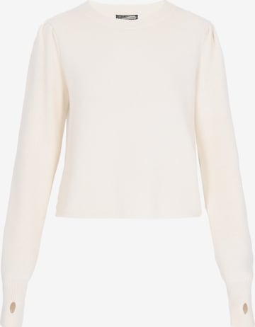 DreiMaster Vintage Trui in Wit: voorkant