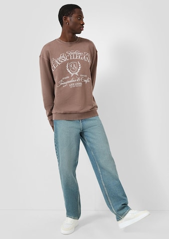 Sweat-shirt QS en marron