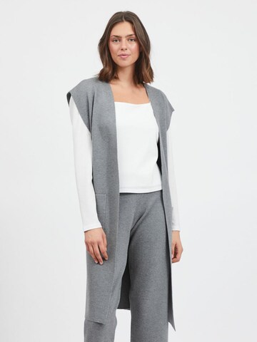 VILA Knitted Vest in Grey