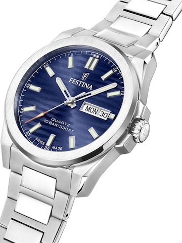 FESTINA Zegarek analogowy 'Date watch Classics Swiss Made' w kolorze niebieski