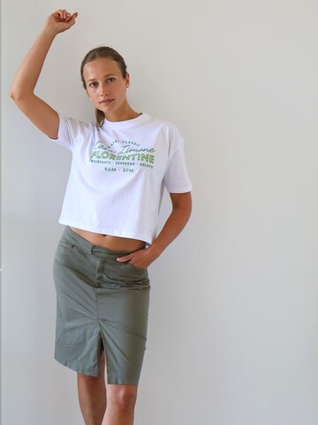 Kultgut Shirt 'Casa Limone' in White