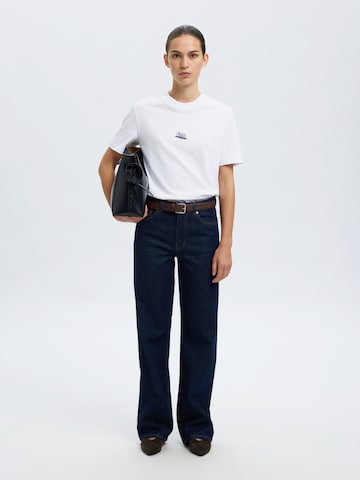 SELECTED - Camiseta 'SLFCOLWOMAN' en blanco