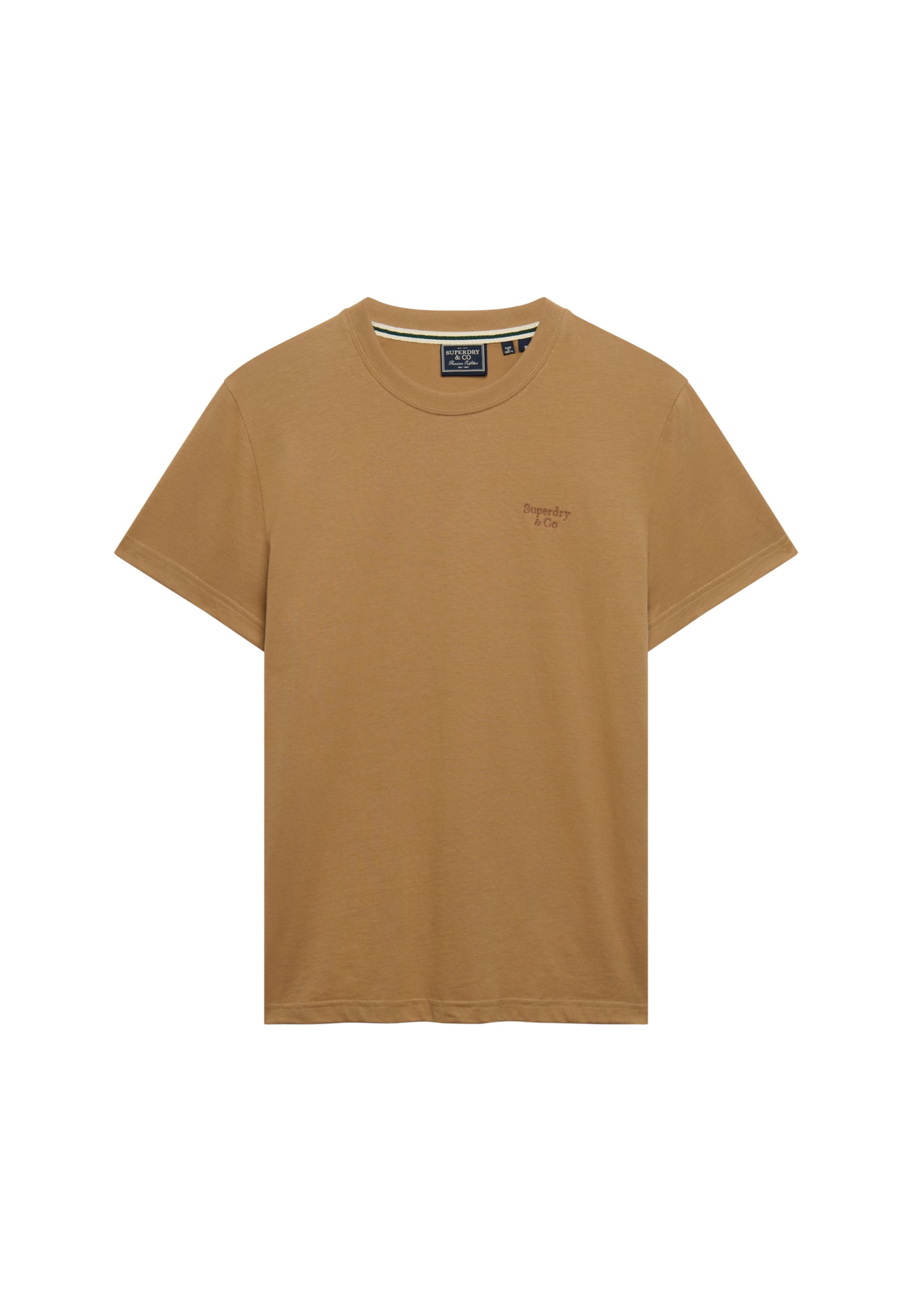 Superdry & Co Shirt 'Essential Serif' in Brown: front