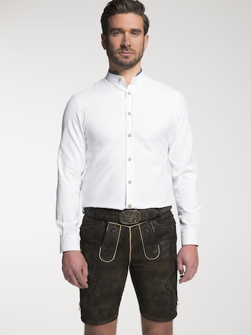 SPIETH & WENSKY Slim fit Klederdracht overhemd 'Dorsten' in Wit: voorkant