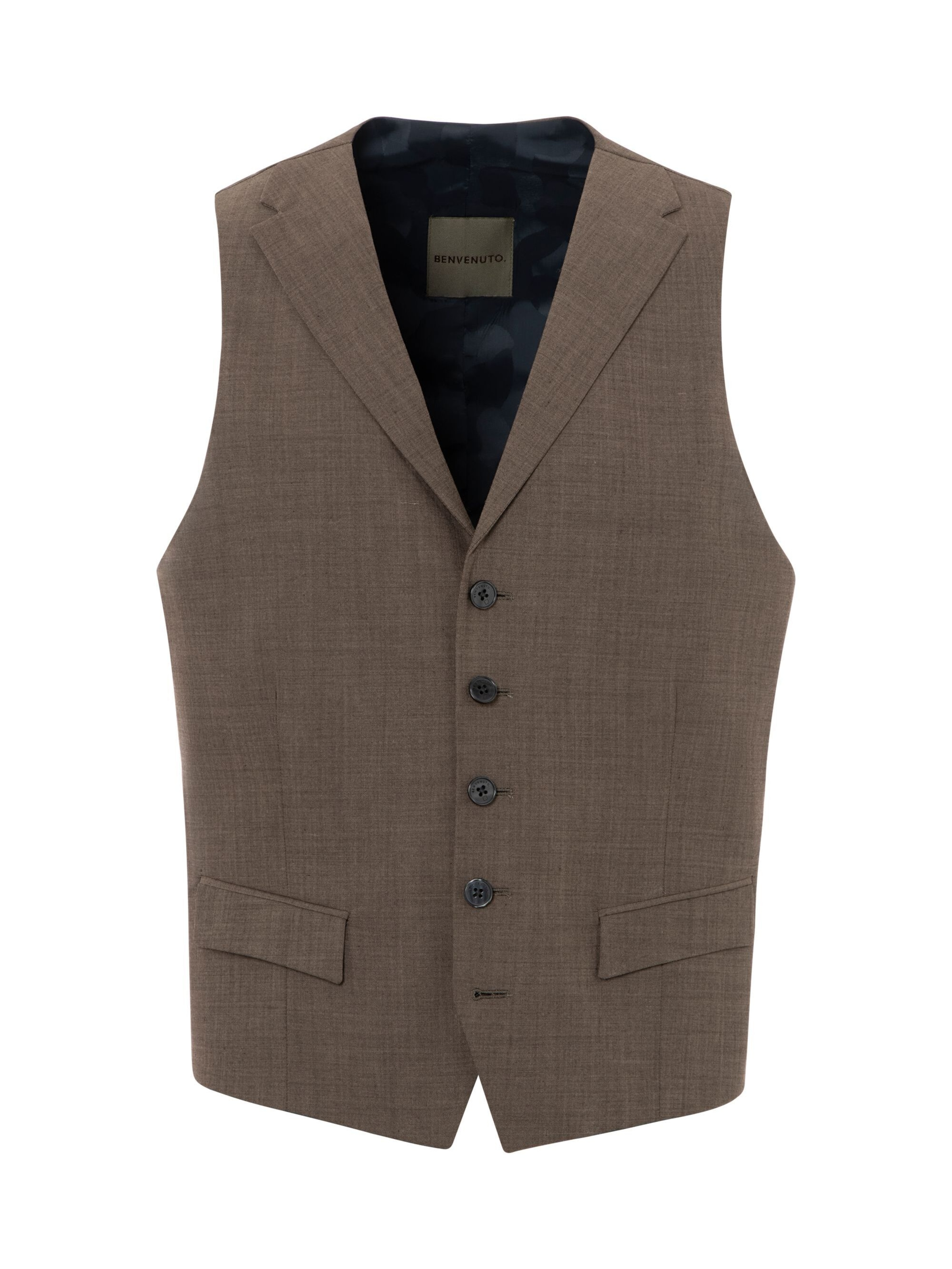 BENVENUTO Anzugweste 'Salvino' in Braun: Vorderseite